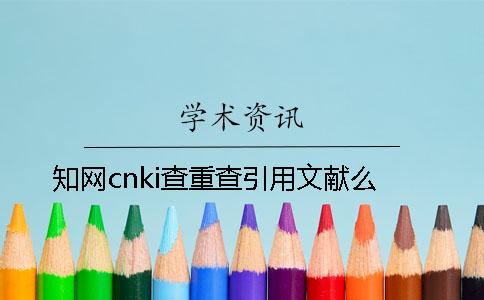 知网cnki查重查引用文献么