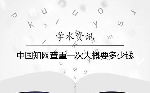 中国知网查重一次大概要多少钱？