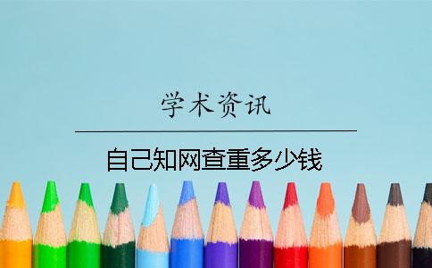 自己知网查重多少钱？